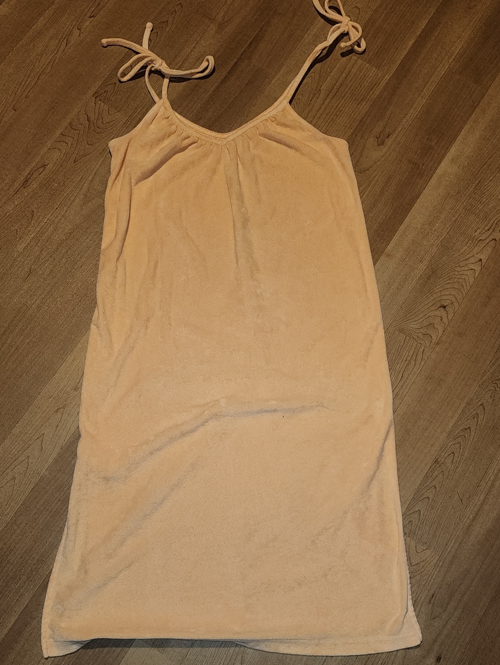 Old Navy Peach Tie-Shoulder Terry Swim Coverup Dress